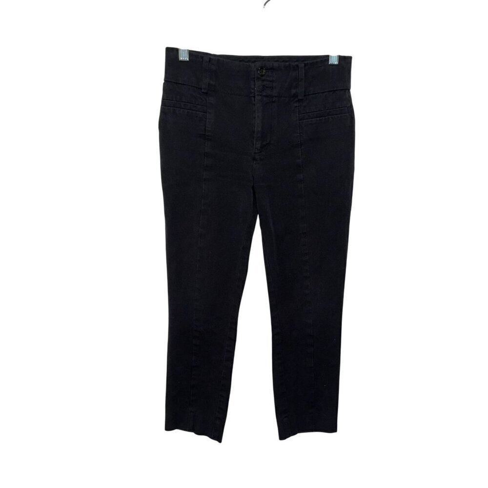 Anthropologie Essential Slim Black Cropped Pants size 0P
